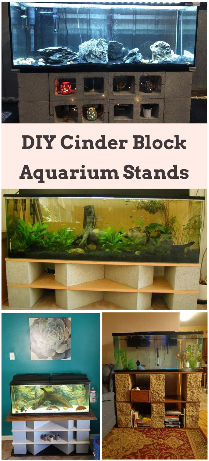 DIY Cinder Block Aquarium Stand