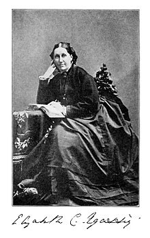 The scientific name was given in honor of Elizabeth Cabot Cary Agassiz